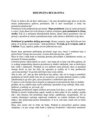 Disciplina bez batina