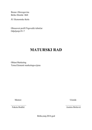 Elementi marketinga-cena