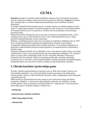 Obrada kaučuka i proizvodnja gume