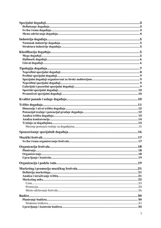 Organizacija specijalnih događaja