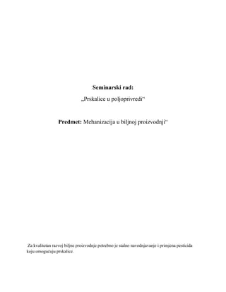 Prskalice u poljoprivredi