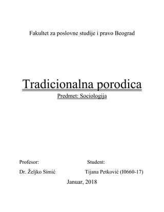 Tradicionalna porodica