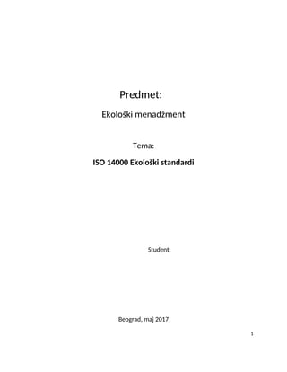 Iso 14000 ekološki standardi