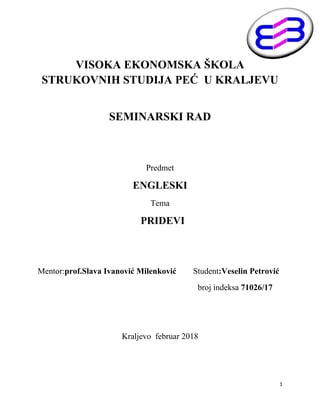 Pridevi u engleskom jeziku