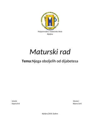 Nega obolelih od dijabetesa