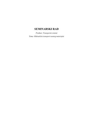 Hidraulični transport