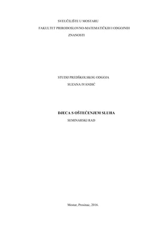 Deca sa oštećenjem sluha