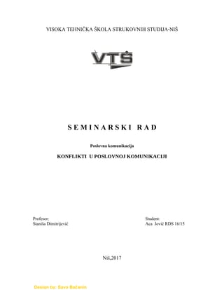 Konflikti u poslovnoj komunikaciji