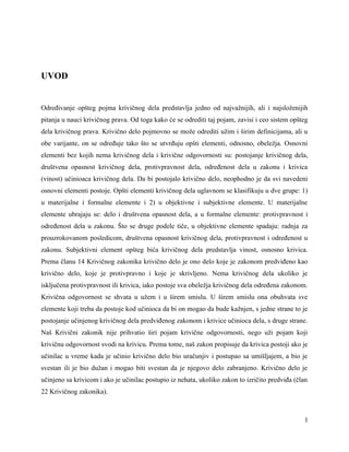 Pojam krivice u krivičnom pravu