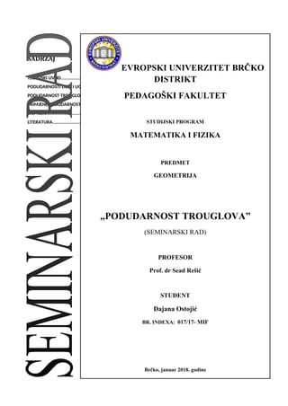 Podudarnost trouglova