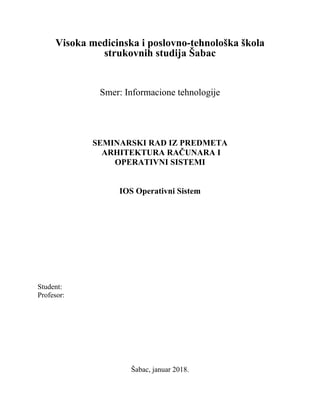 IOS Operativni Sistem