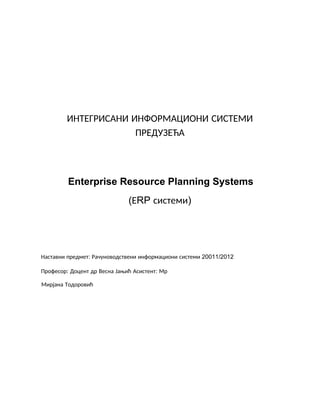 ERP sistemi