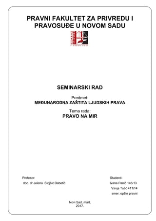 Međunarodna zaštita ljudskih prava