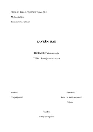 Terapija ultrazvukom u fizioterapiji