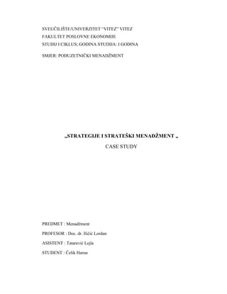 Strategije i strateški menadžment