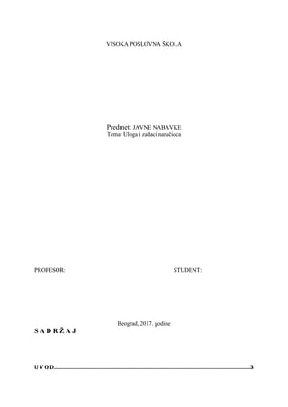 Uloga i zadaci naručioca