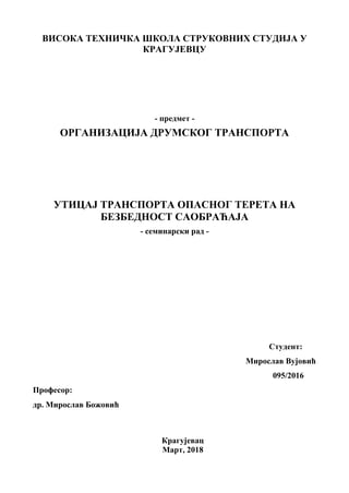 Opasne materije pri transportu