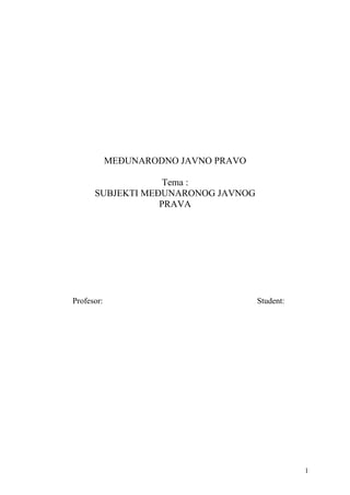 Subjekti međunarodnog javnog prava