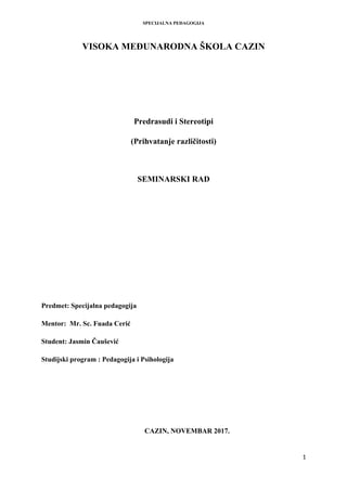 Predrasude i Stereotipi