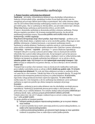 Ekonomika saobraćaja