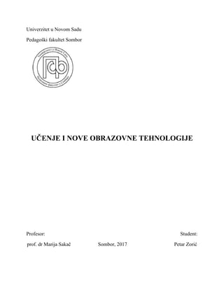 Učenje i nove obrazovne tehnologije