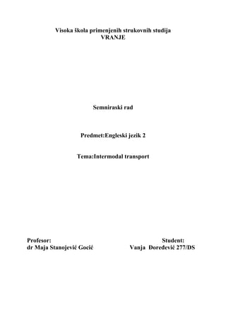 Intermodal transport