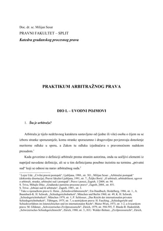 Praktikum arbitražnog prava