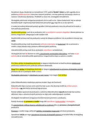 Uvod u strategijski menadžment