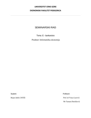 Elektronsko bankarstvo