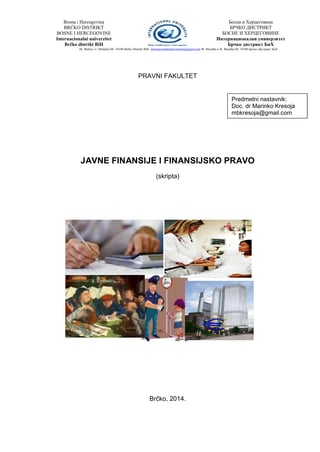 Javne finansije- skripta