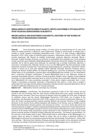 Mikelanđelo i Bartolomeo Pasaroti: mesto anatomije u stvaralaštvu ovih velikana renesansnog slikarstva