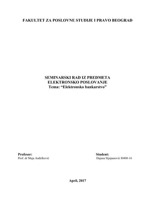 Elektronsko bankarstvo