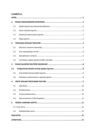 Međunarodna ekonomija