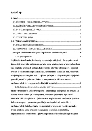 Promet i kvaliteta prometa