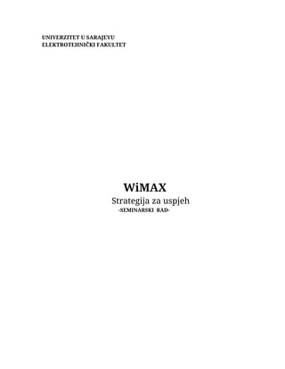 Strategija uspjeha – WiMAX