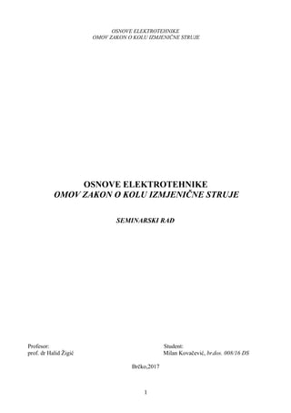 Omov zakon o kolu izmenične struje