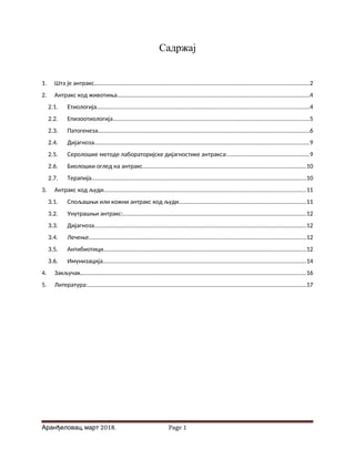 Antraks: uzročnik, simptomi, dijagnoza, lečenje i prevencija