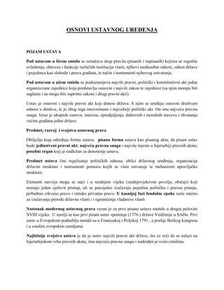 Osnovi ustavnog uređenja