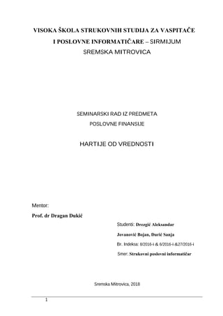 Hartije od vrednosti