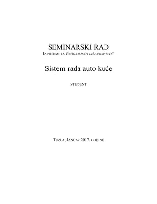 Sistem rada auto kuće