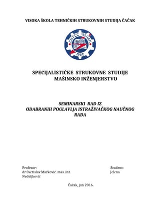 Metodologija naučno-istraživačkog rada