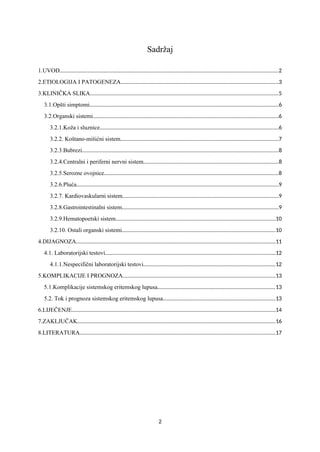 Sistemski eritemski lupus: etiologija, patogeneza, klinička slika, dijagnoza i lečenje