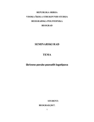 Skrivene poruke poznatih logotipova