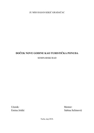 Doček nove godine kao turistička ponuda