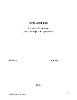 Strategija rasta preduzeća