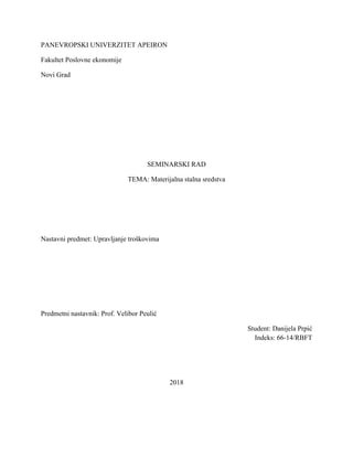 Upravljanje troškovima