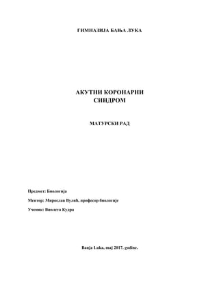 Akutni koronarni sindrom