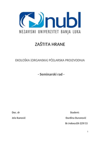 Značaj medonosne pčele