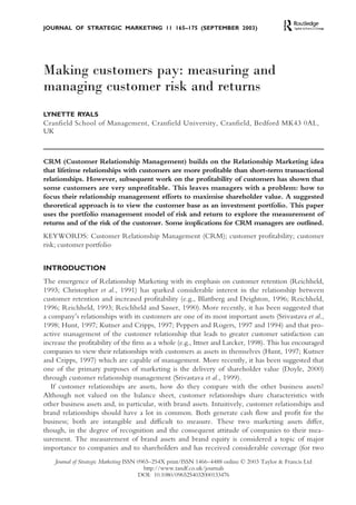 Making Customers Pay