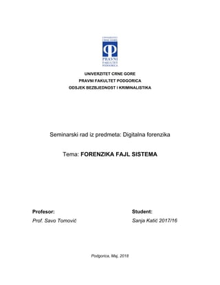 Forenzika fajl sistema